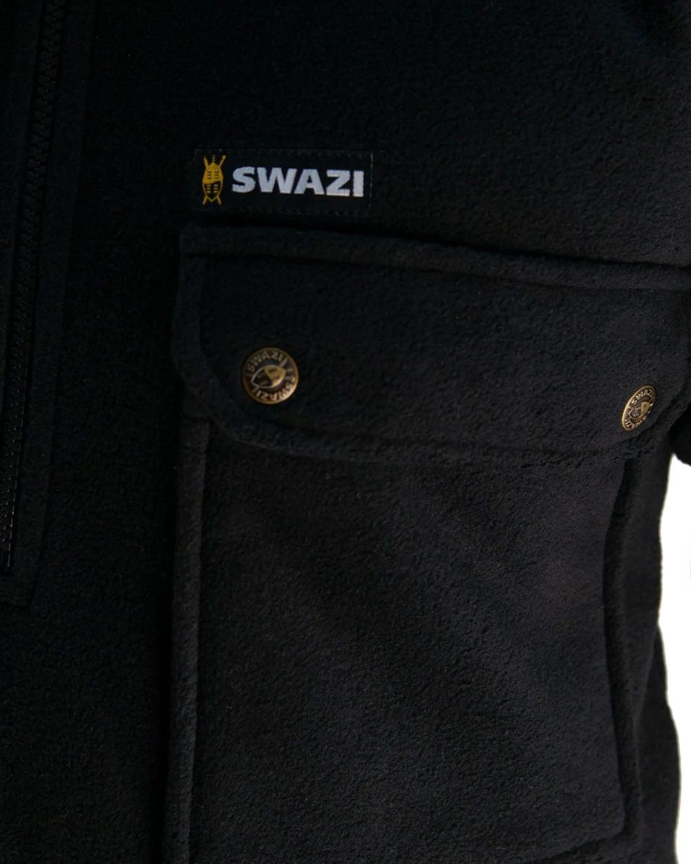 Black Coloured Swazi Back 40 Shirt on white background 