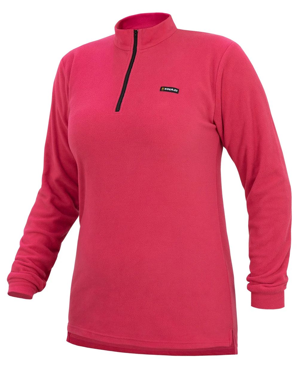 Raspberry coloured Swazi Leithen Top on white background