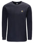 Black Coloured Swazi Long Sleeve Micro Top on white background 
