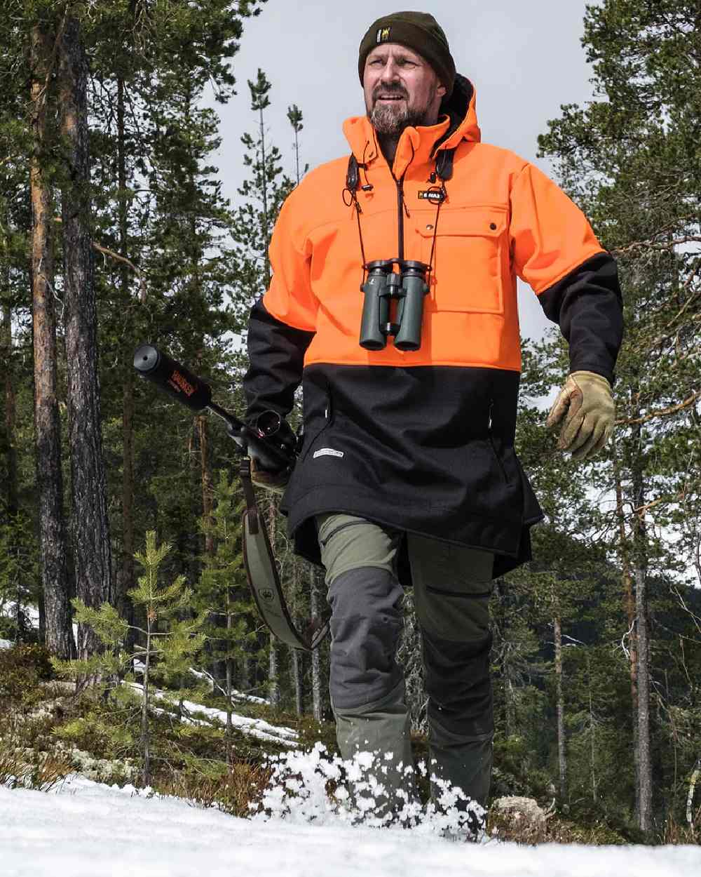 Gran Green coloured Swazi Mens Forest Pants on forest background 