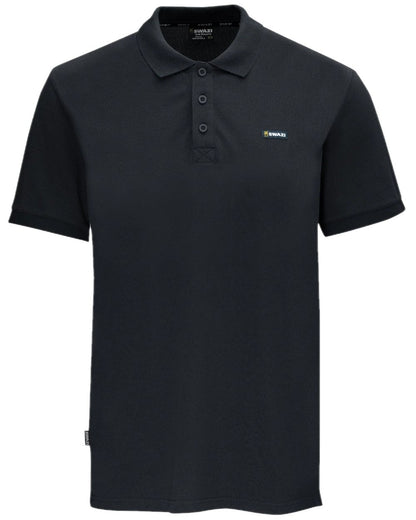 Black Colour Swazi Mens Polo Shirt on white background 