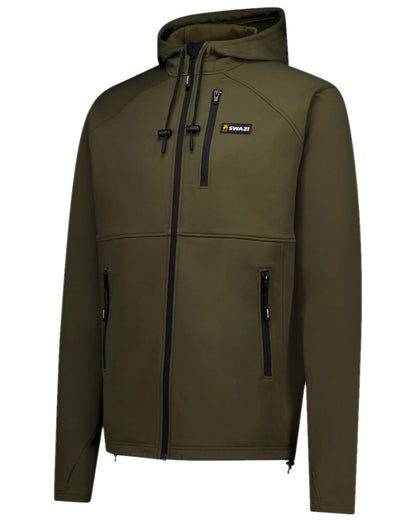 Stone Coloured Swazi Mens Stalker Hooded Jacket on white background 