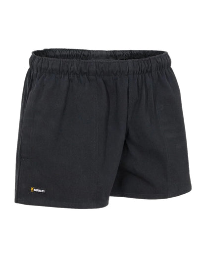 Black Coloured Swazi Moley Shorts on white background 