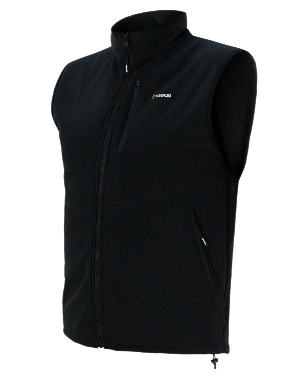 Black Coloured Swazi Paragon Vest on white background 
