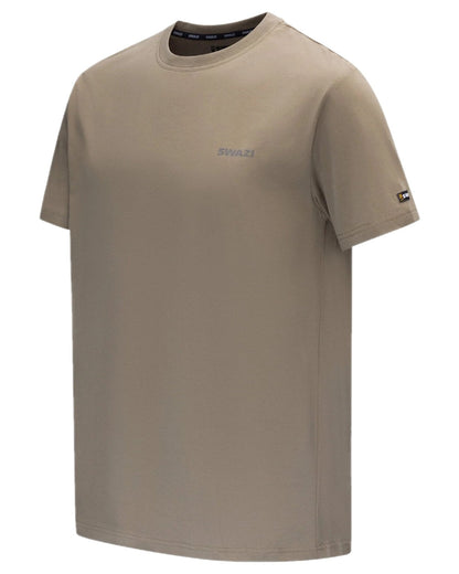 Stone Coloured Swazi Reverse Clan Tee on white background 