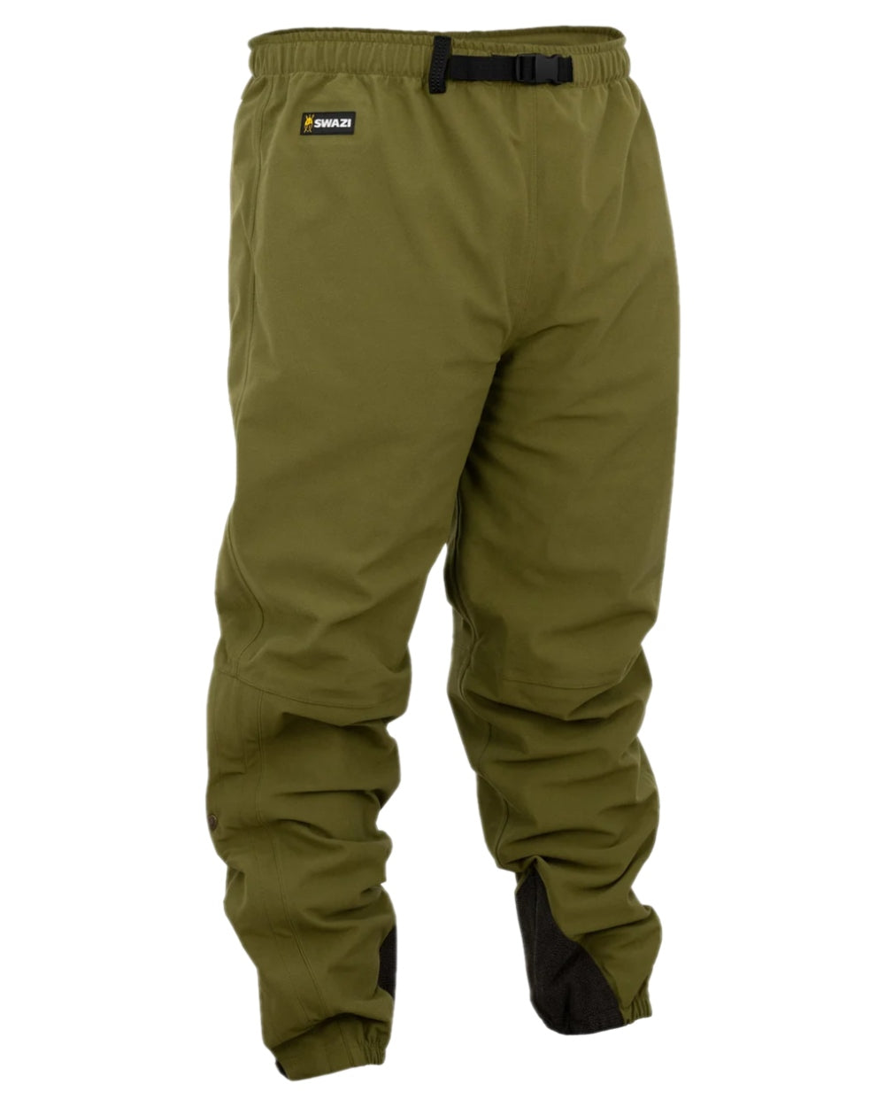 Tussock Green Coloured Swazi Whisper Overpants on white background 