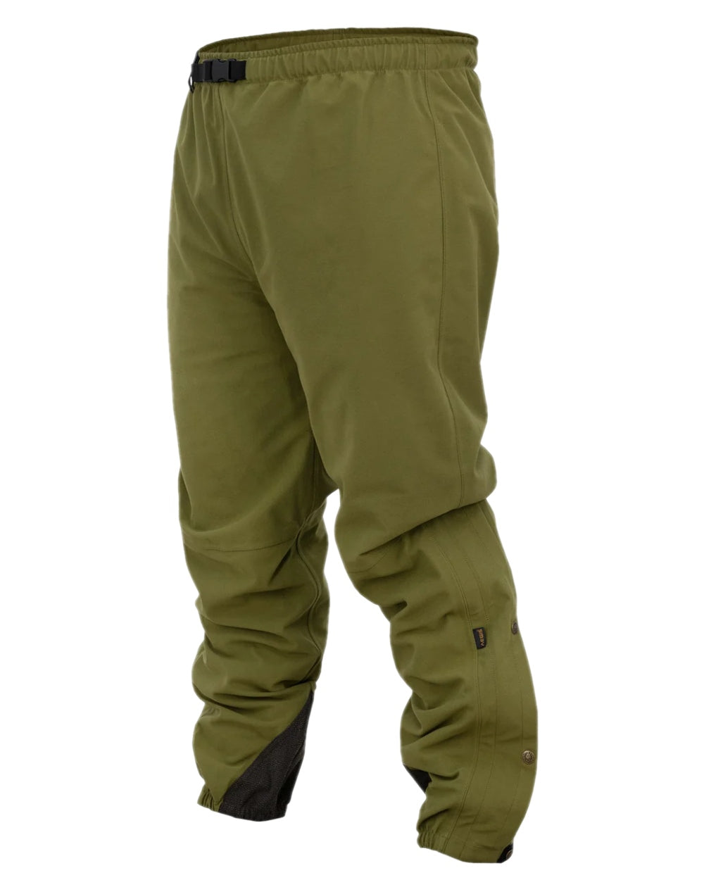 Tussock Green Coloured Swazi Whisper Overpants on white background 