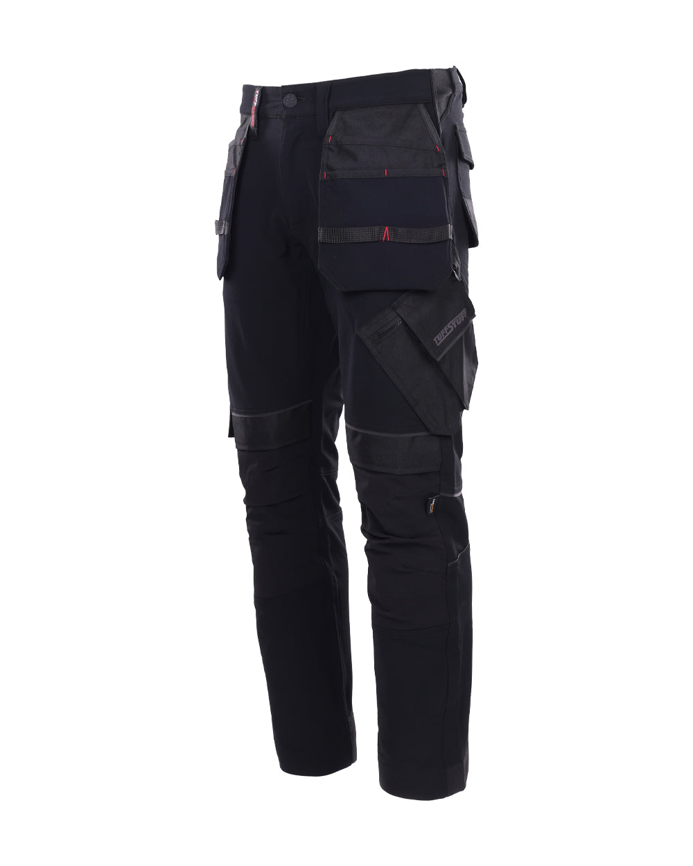 Black coloured TuffStuff Apex Flex Trousers on White background 