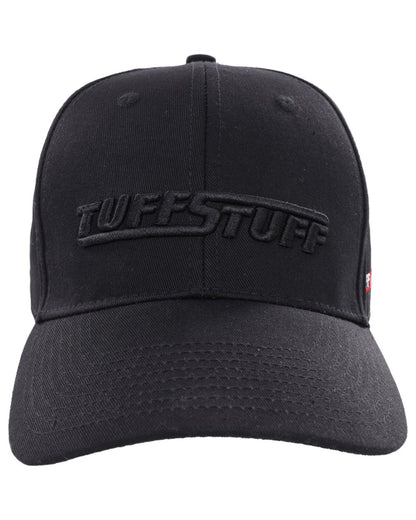 Black coloured TuffStuff Baseball Cap on White background 