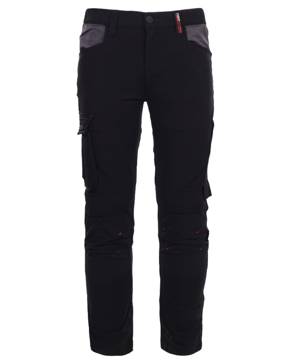 Black coloured TuffStuff Evo Flex Trousers on White background 