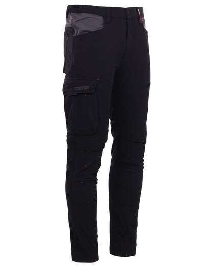 Black coloured TuffStuff Evo Flex Trousers on White background 