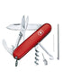 Red Coloured Victorinox Compact Swiss Army Pocket Knife on white background 