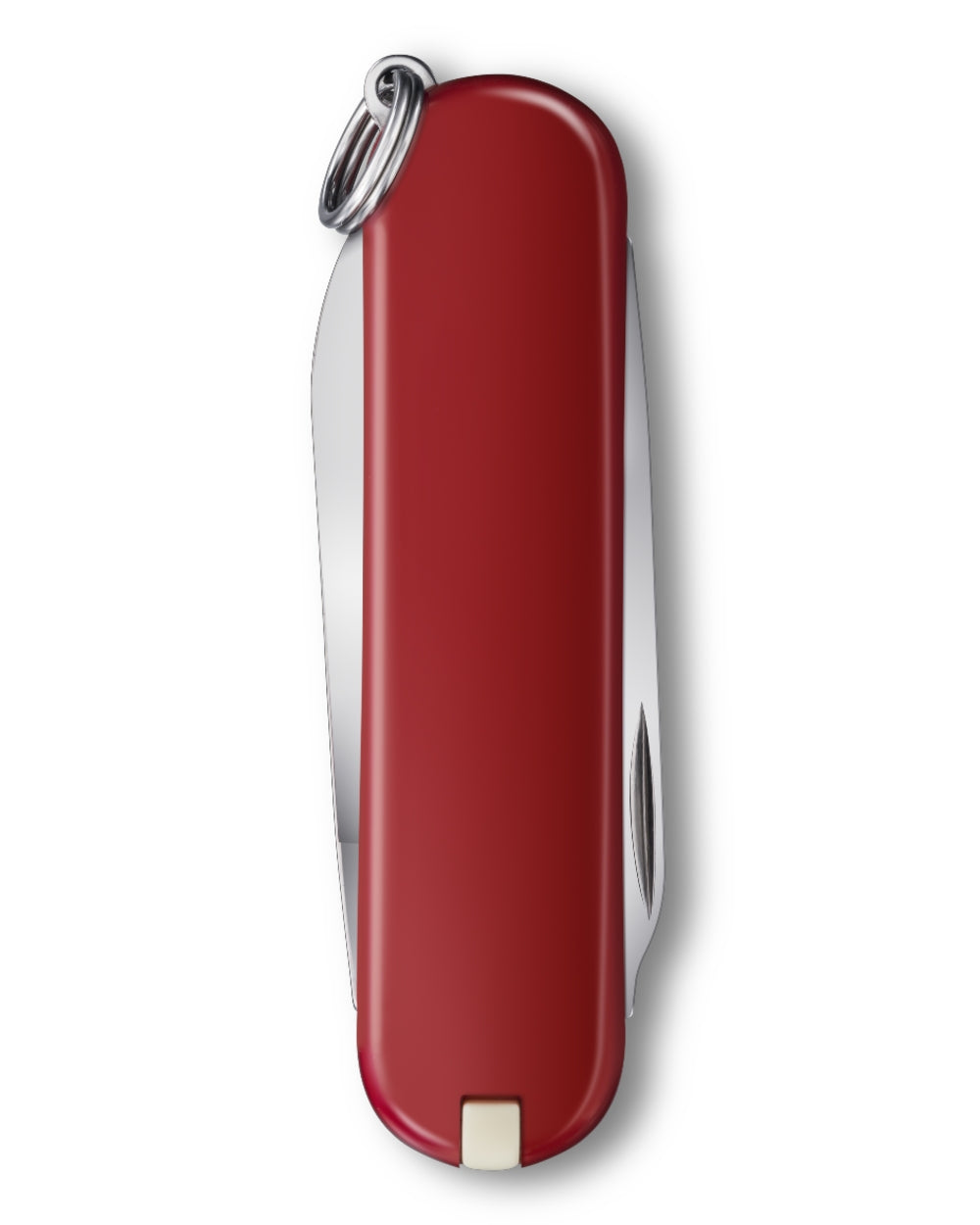 Red coloured Victorinox Escort Swiss Army Lightweight Pocket Knife on white background 