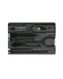 Black Transparent Coloured Victorinox Swiss Card Classic on white background 