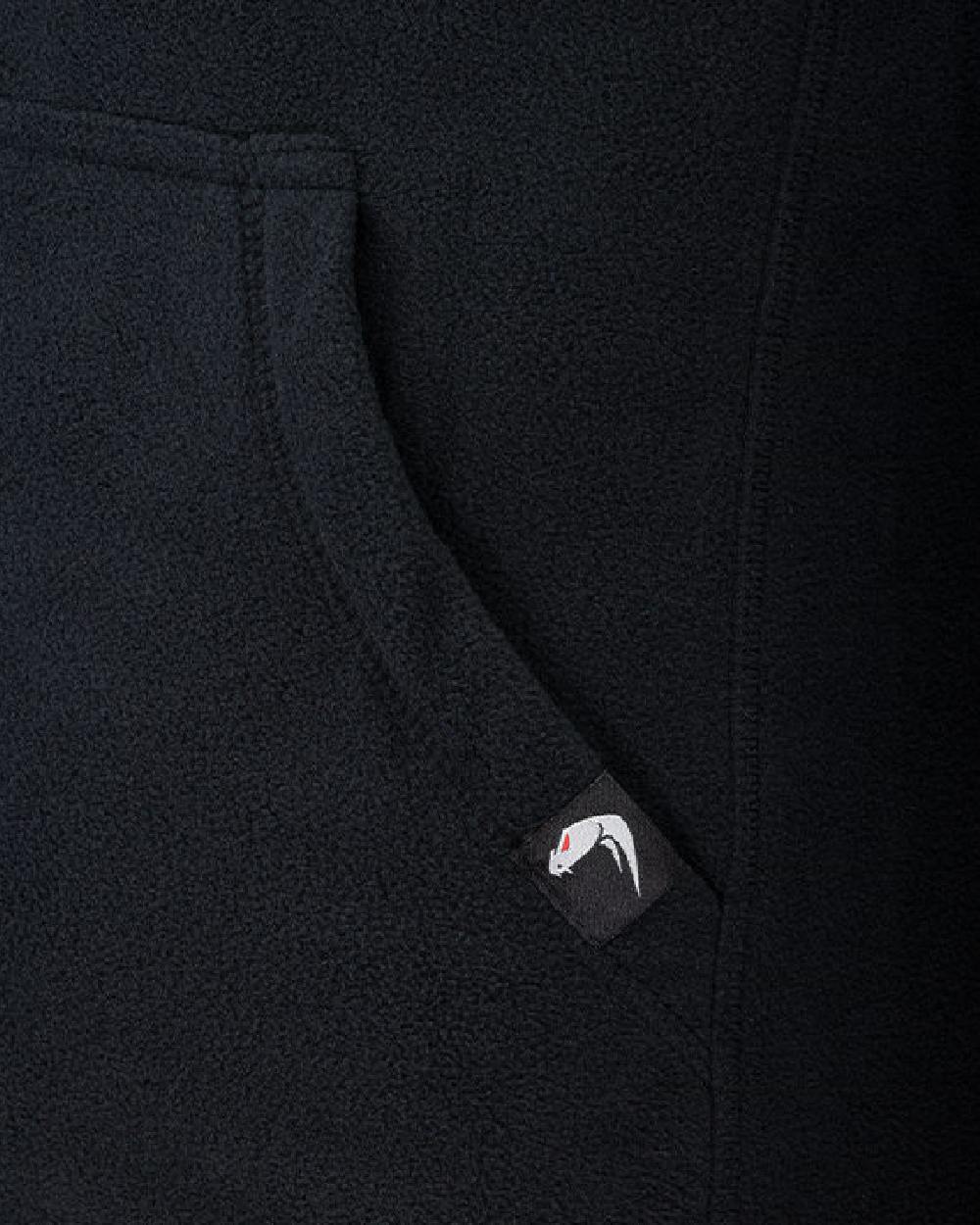 Black Coloured Viper Fleece Hoodie on white background 