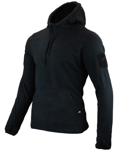 Black Coloured Viper Fleece Hoodie on white background 