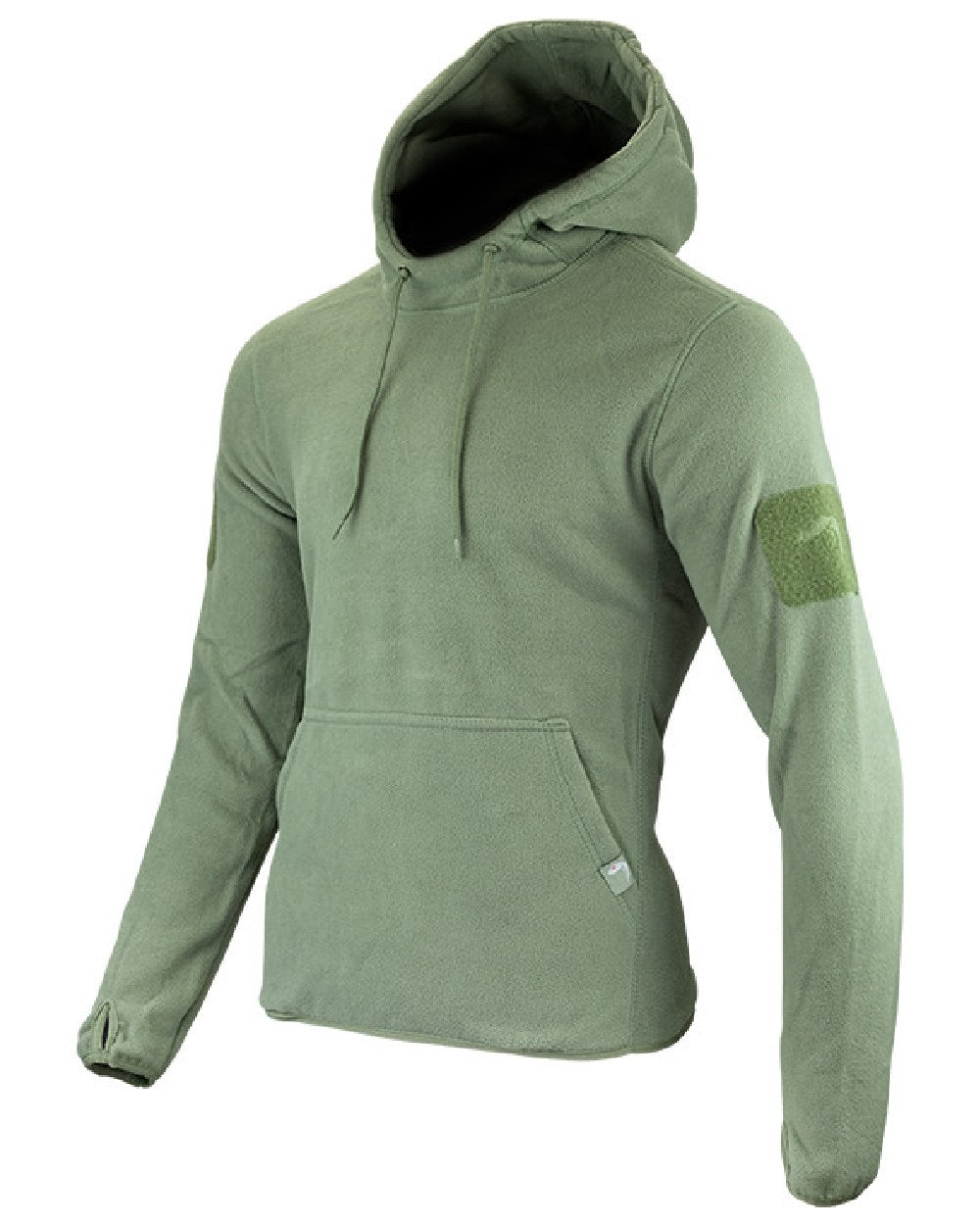 Green Coloured Viper Fleece Hoodie on white background 