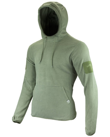 Green Coloured Viper Fleece Hoodie on white background 