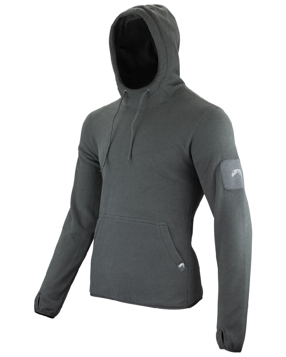 Titanium Coloured Viper Fleece Hoodie on white background 