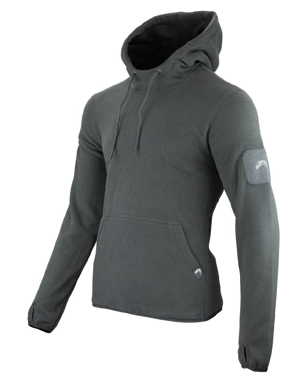 Titanium Coloured Viper Fleece Hoodie on white background 