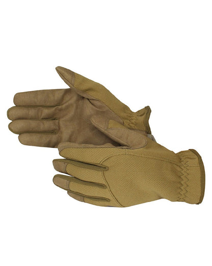 Coyote Coloured Viper Patrol Gloves on white background 