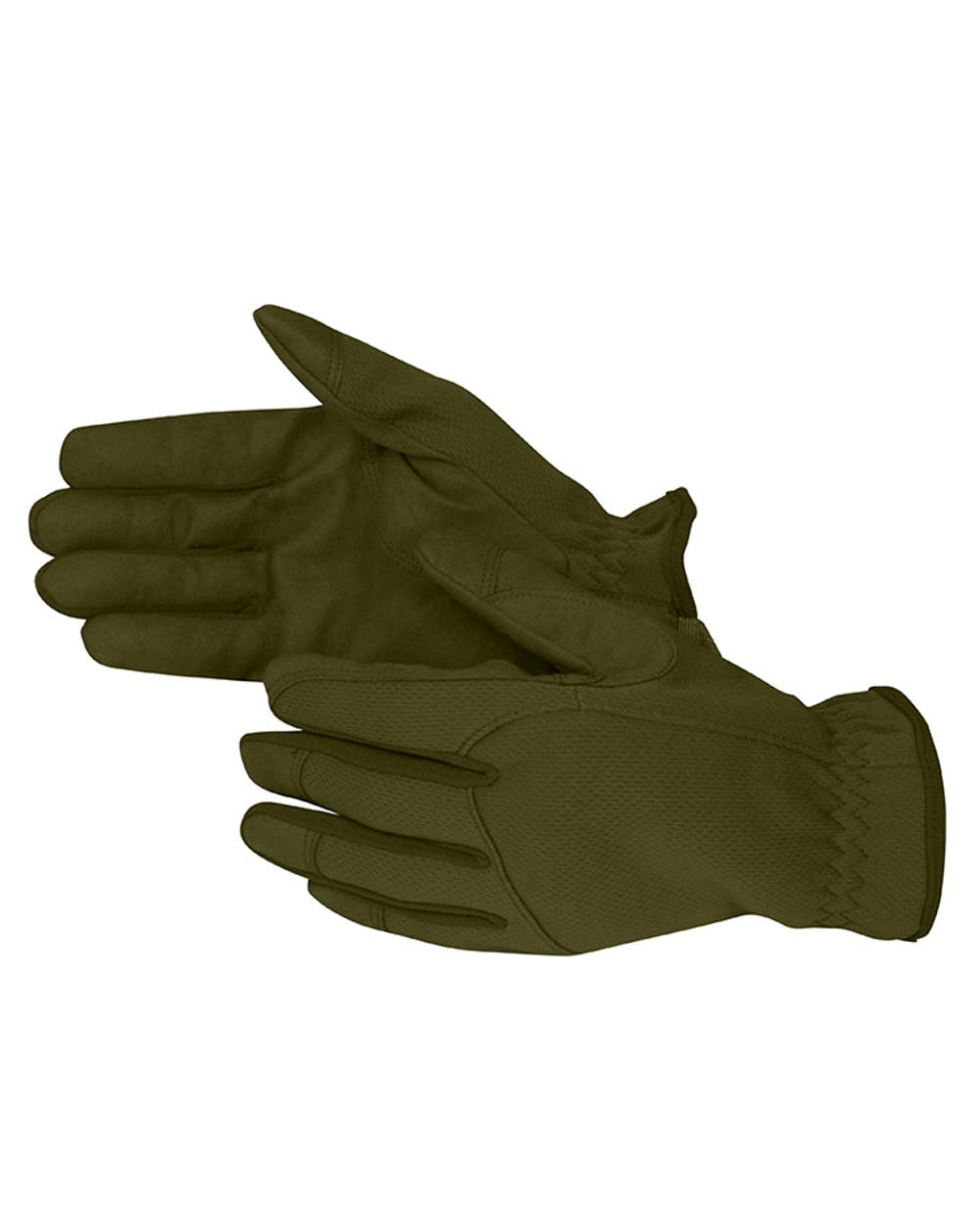 Green Coloured Viper Patrol Gloves on white background 