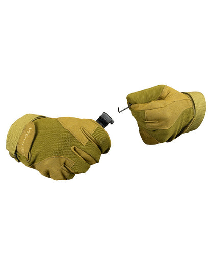 Green Coloured Viper Special Ops Gloves on white background 