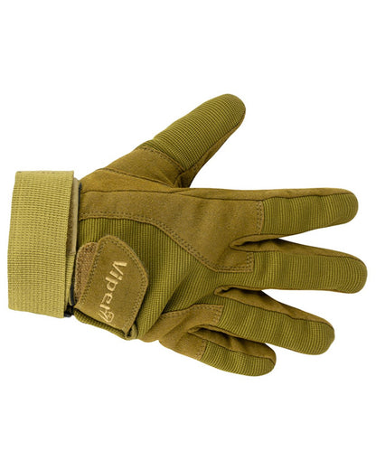 Green Coloured Viper Special Ops Gloves on white background 