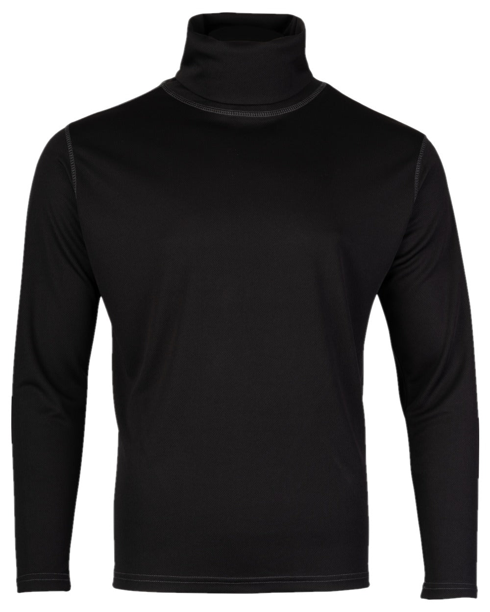 Black Coloured Viper Tactical Roll Neck Top on white background 