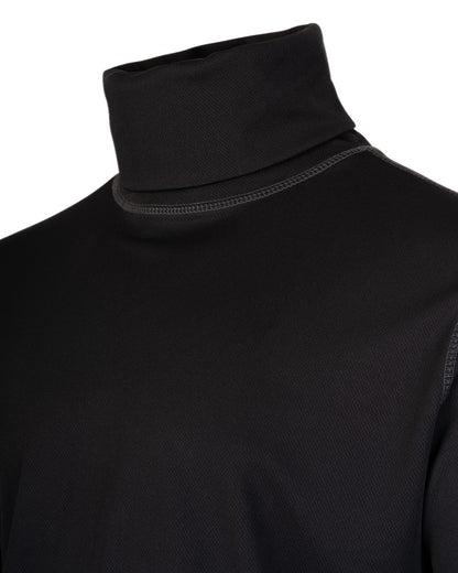 Black Coloured Viper Tactical Roll Neck Top on white background 