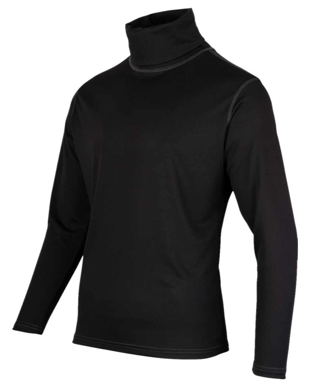 Black Coloured Viper Tactical Roll Neck Top on white background 