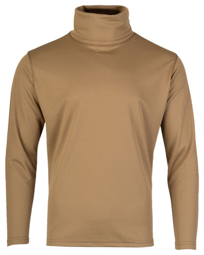 Coyote Coloured Viper Tactical Roll Neck Top on white background 