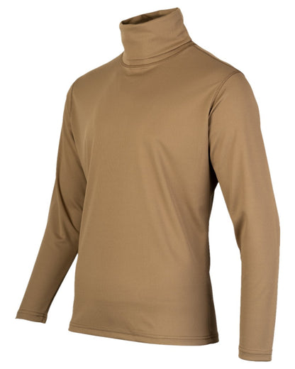 Coyote Coloured Viper Tactical Roll Neck Top on white background 