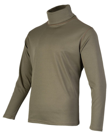 Green Coloured Viper Tactical Roll Neck Top on white background 