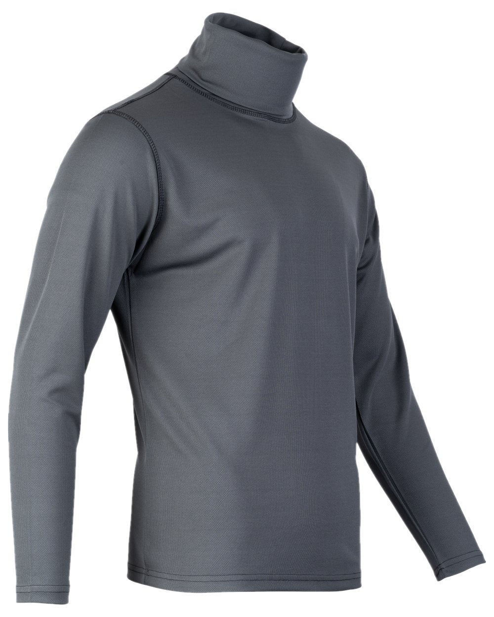 Titanium Coloured Viper Tactical Roll Neck Top on white background 