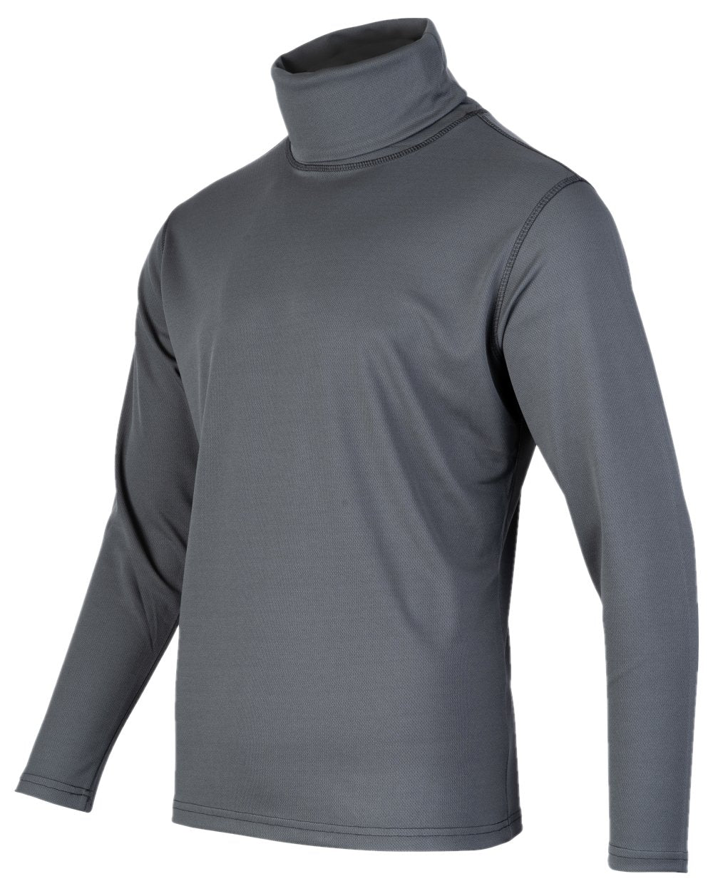 Titanium Coloured Viper Tactical Roll Neck Top on white background 