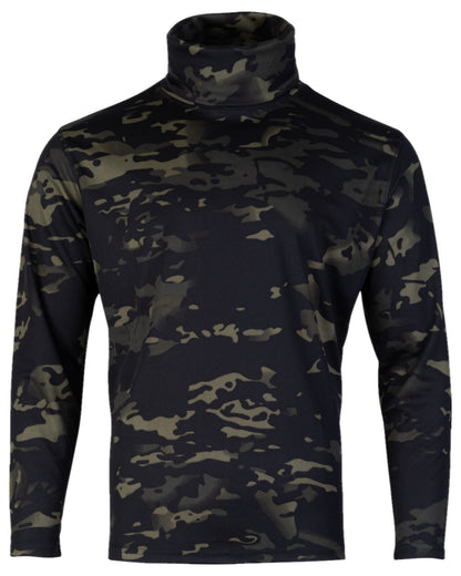 VCAM Black Coloured Viper Tactical Roll Neck Top on white background 