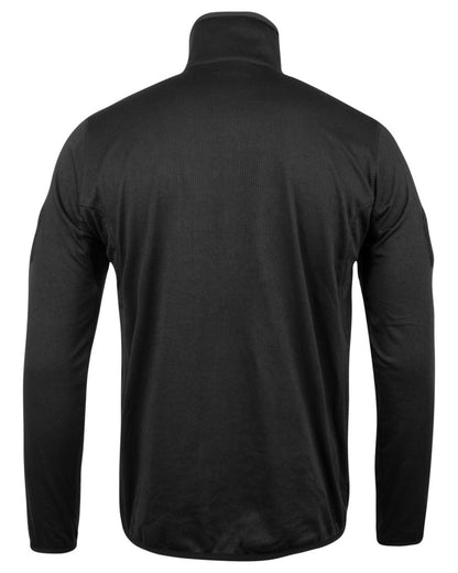 Black Coloured Viper Technical Mid Layer Fleece Top on white background 