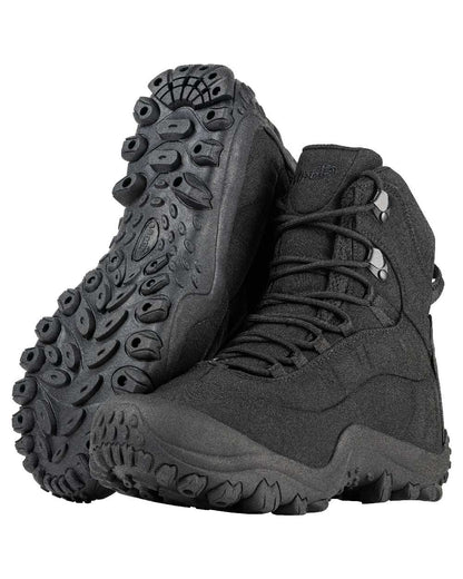 Black Coloured Viper Venom Boots on white background 