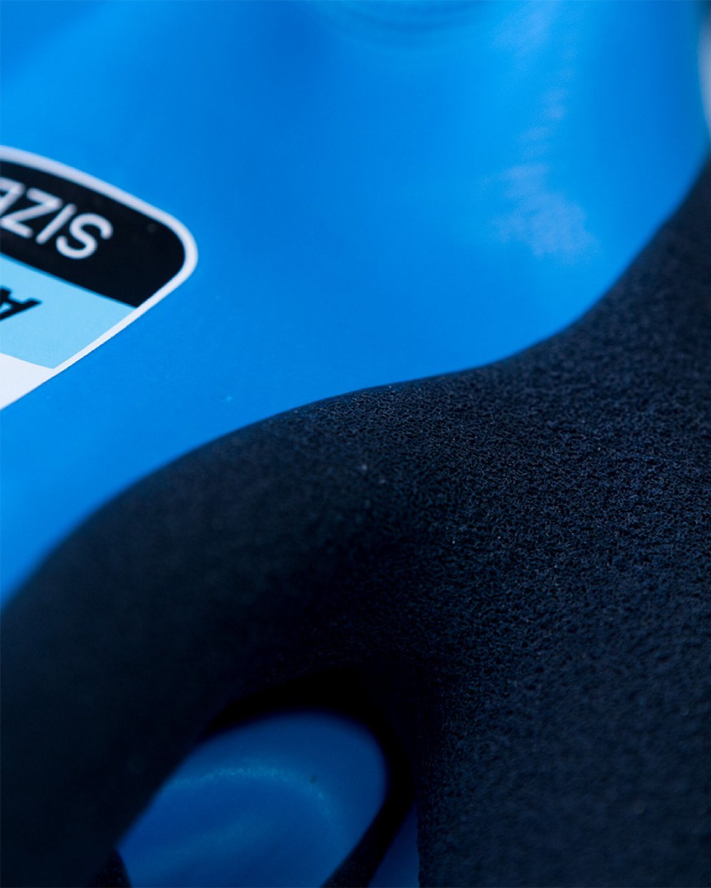 Blue Black coloured Xpert Core Aquaflex Waterproof Fully Coated Gloves on white background 