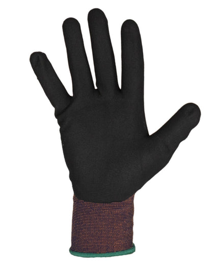 Navy Black coloured Xpert Core Superflex Dexterous Nitrile Palm Gloves on white background 