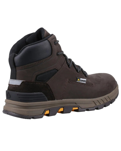 Brown coloured Amblers Safety Mens AS261 Safety Boots on a white background 