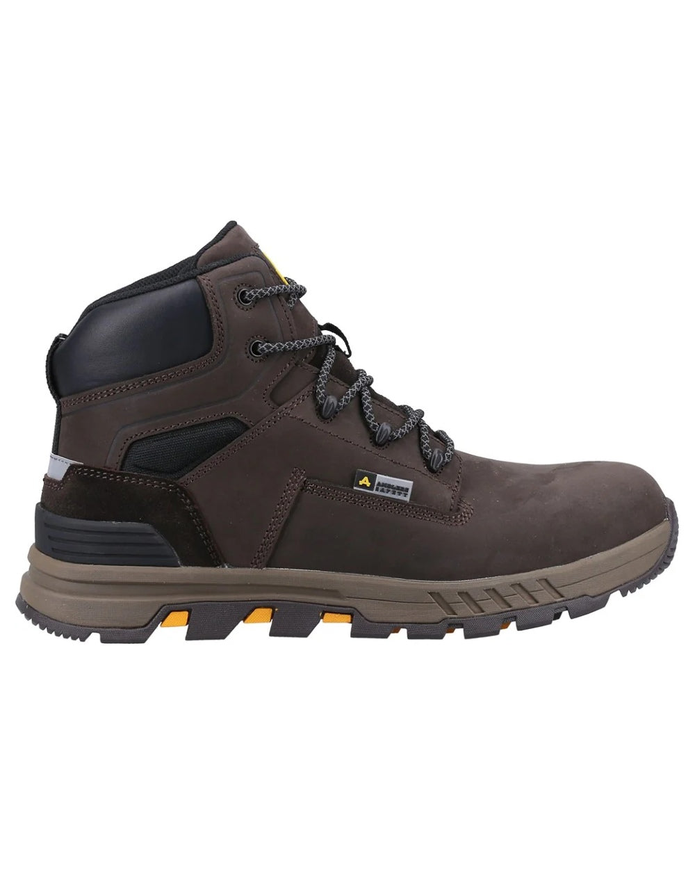Brown coloured Amblers Safety Mens AS261 Safety Boots on a white background 