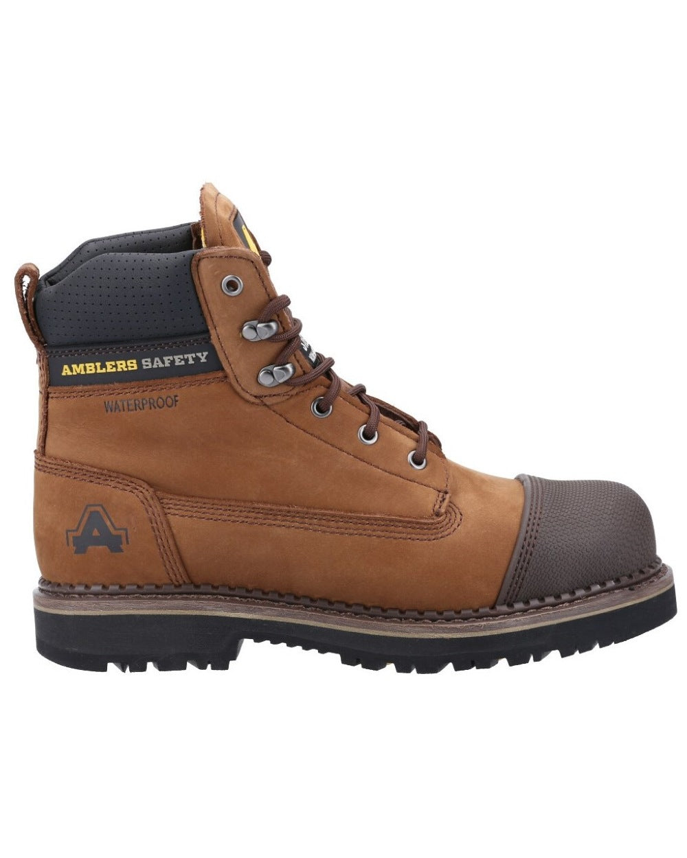 Brown Coloured Amblers Safety AS233 Austwick Waterproof Safety Boots on a white background