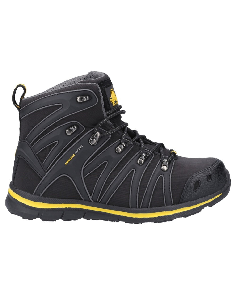 Black Coloured Amblers Safety AS254 Safety Boots on a white background 