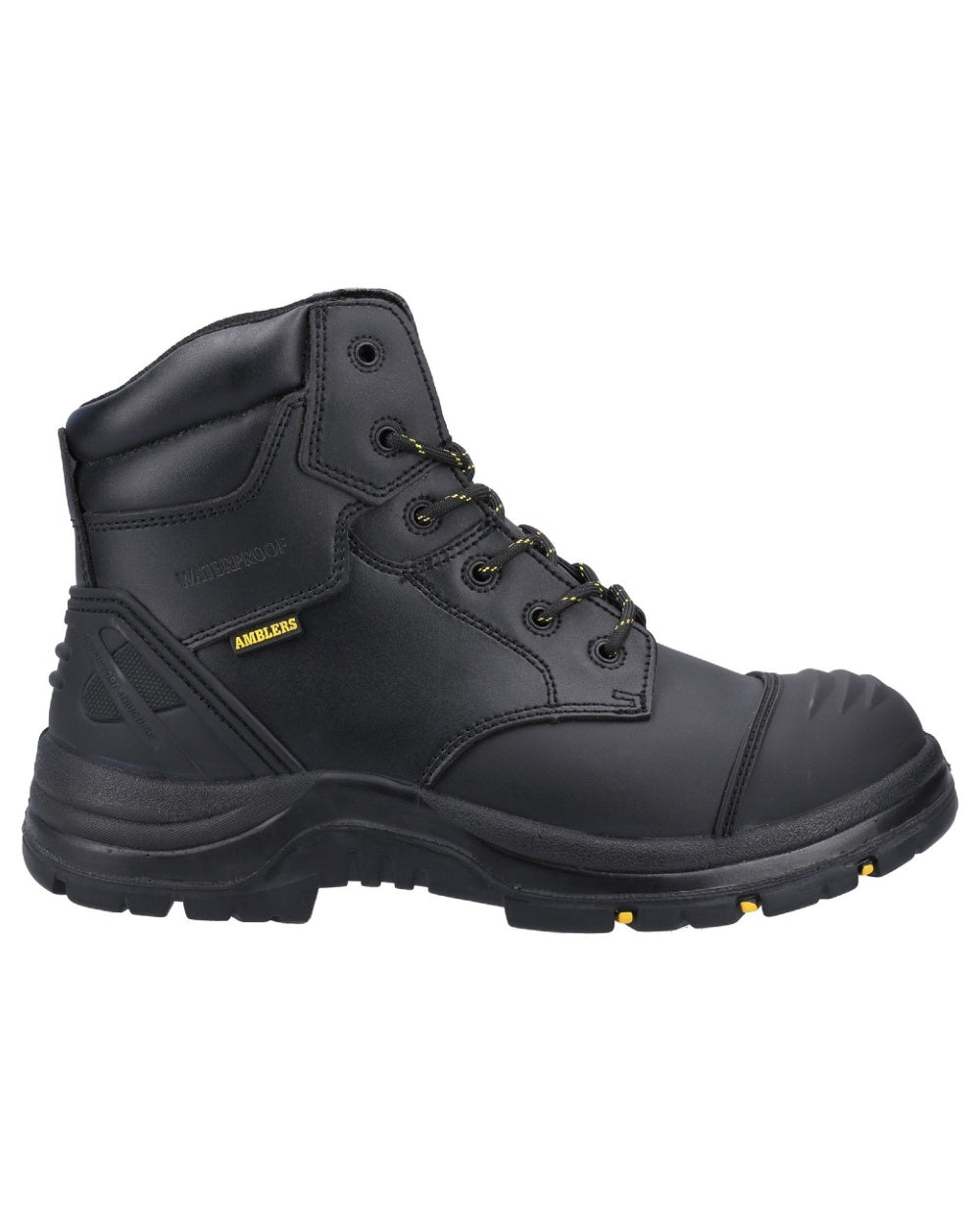 Black Coloured Amblers Safety AS305C Winsford Safety Boots on a white background