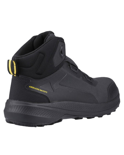Black Coloured Amblers Safety AS320C Ridgeway Waterproof S7 SR Safety Boots on White Background

