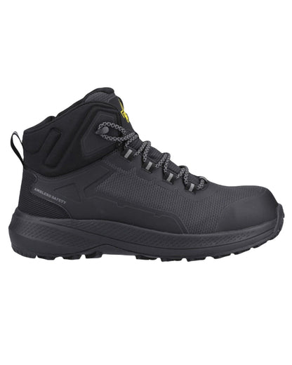 Black Coloured Amblers Safety AS321C Calderdale Waterproof S7 SR Boots on White Background
