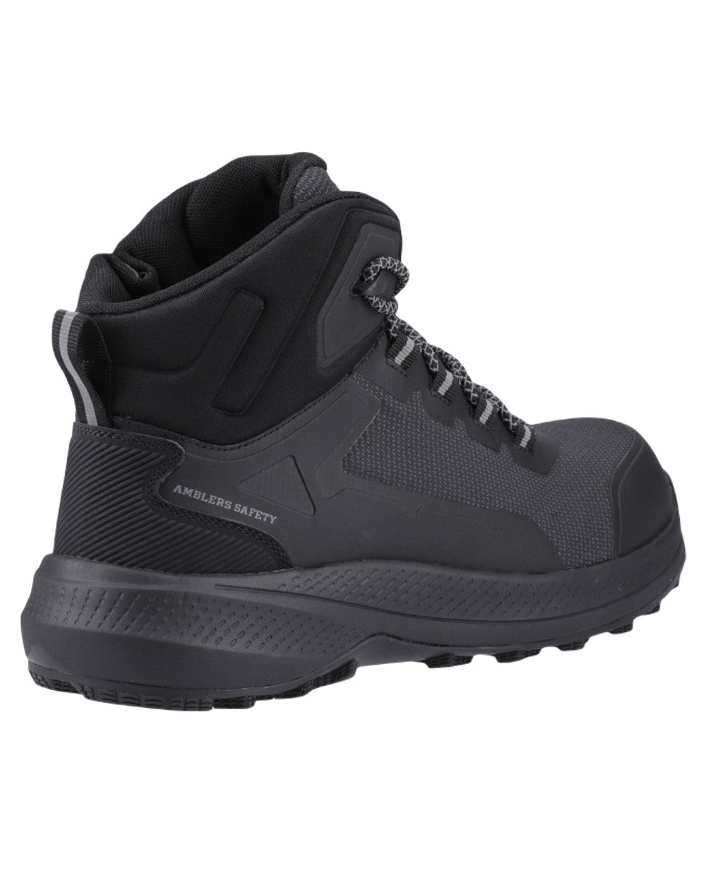 Black Coloured Amblers Safety AS321C Calderdale Waterproof S7 SR Boots on White Background
