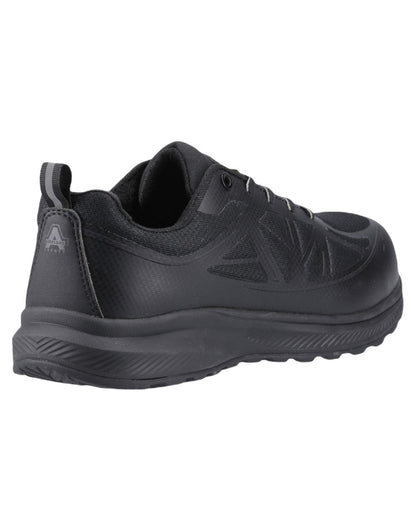 Black Coloured Amblers Safety AS721C Hurdle S1PL Safety Trainers on White Background
